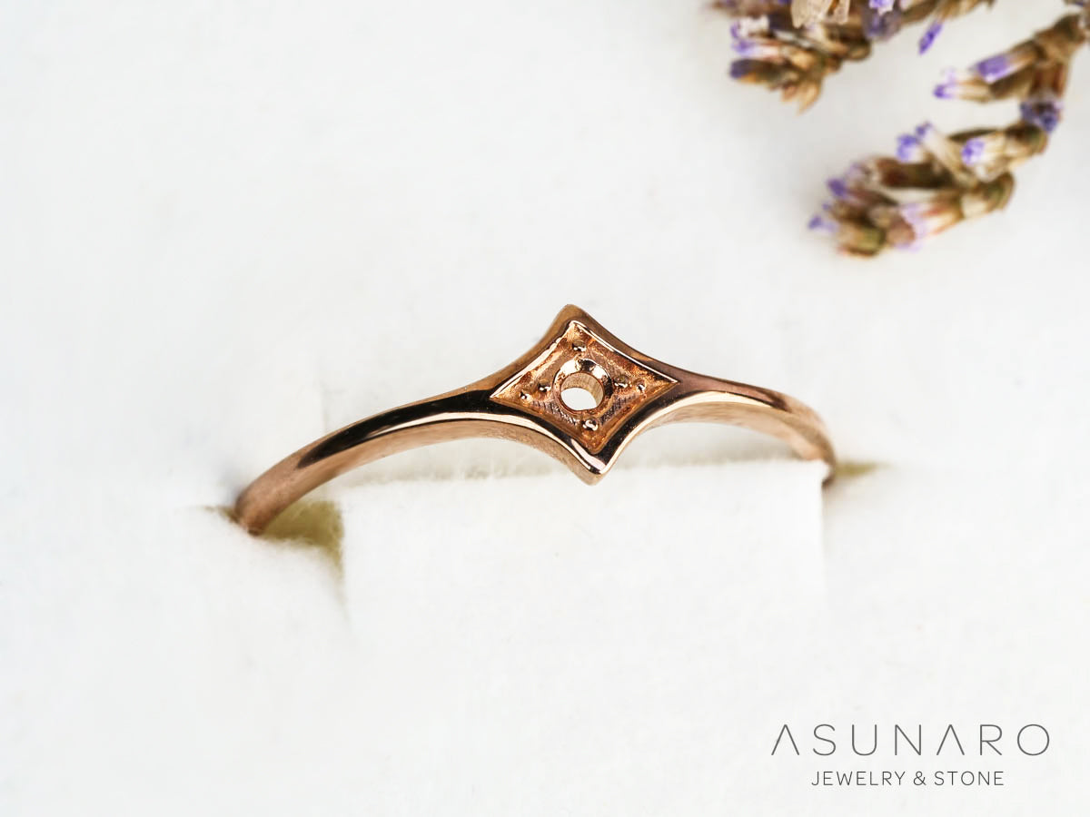 【お仕立て用】空枠番号：5505C・S208A　リング枠　ダイヤなし【オーダージュエリー用】