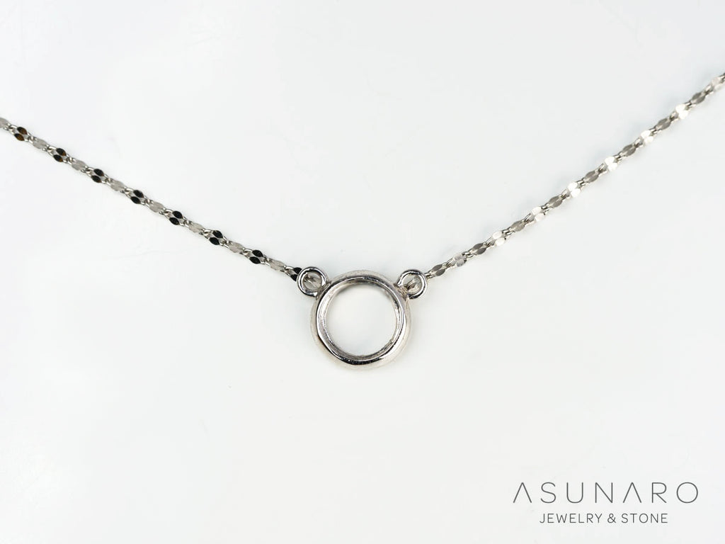 【お仕立て用】空枠番号：5545I　両吊りネックレス　ペンダントトップ枠【オーダージュエリー用】