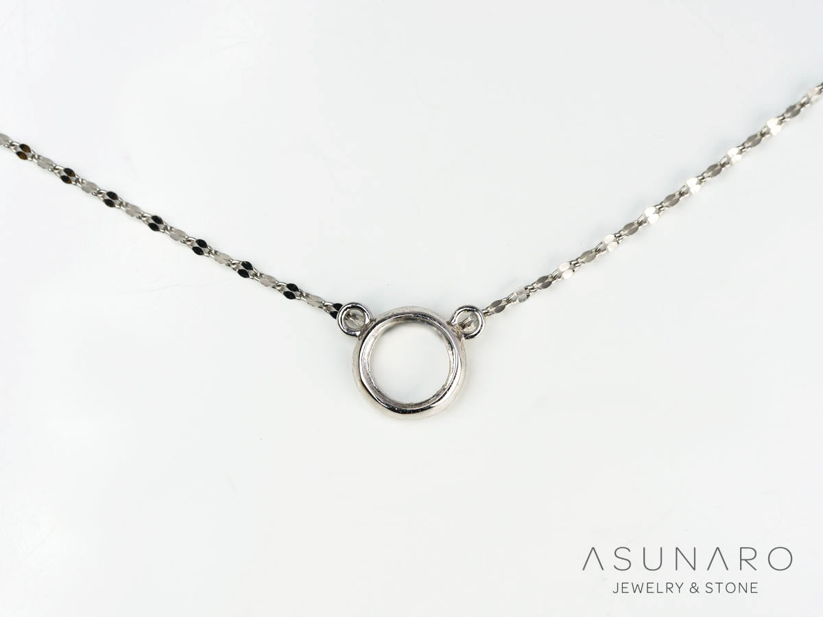 【お仕立て用】空枠番号：5545I　両吊りネックレス　ペンダントトップ枠【オーダージュエリー用】