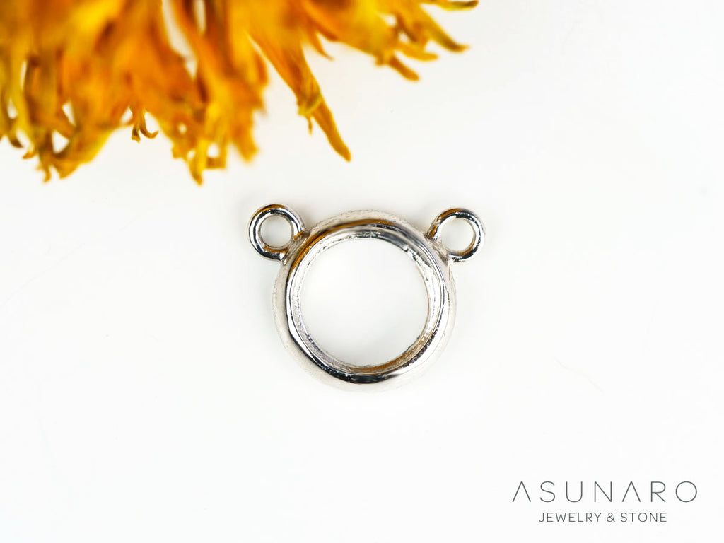 【お仕立て用】空枠番号：5545I　両吊りネックレス　ペンダントトップ枠【オーダージュエリー用】