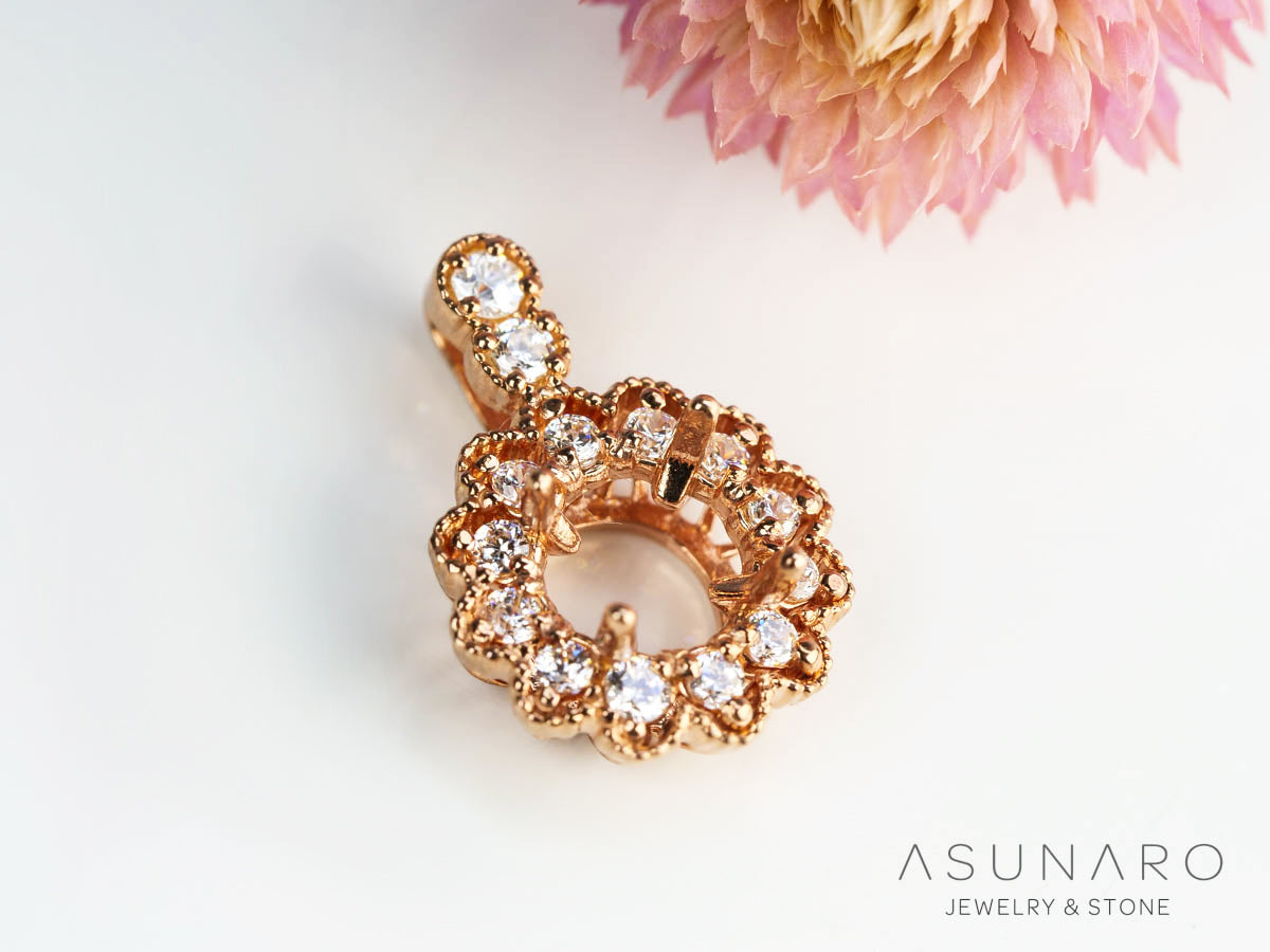 お仕立て用】空枠番号：3474C ペンダントトップ枠【オーダー