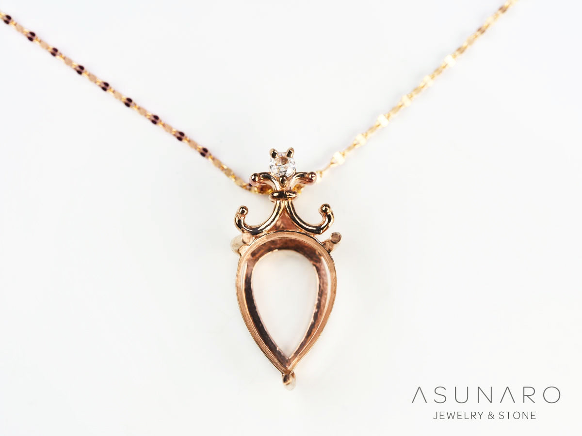 【お仕立て用】空枠番号：3646C　ペンダントトップ枠【オーダージュエリー用】