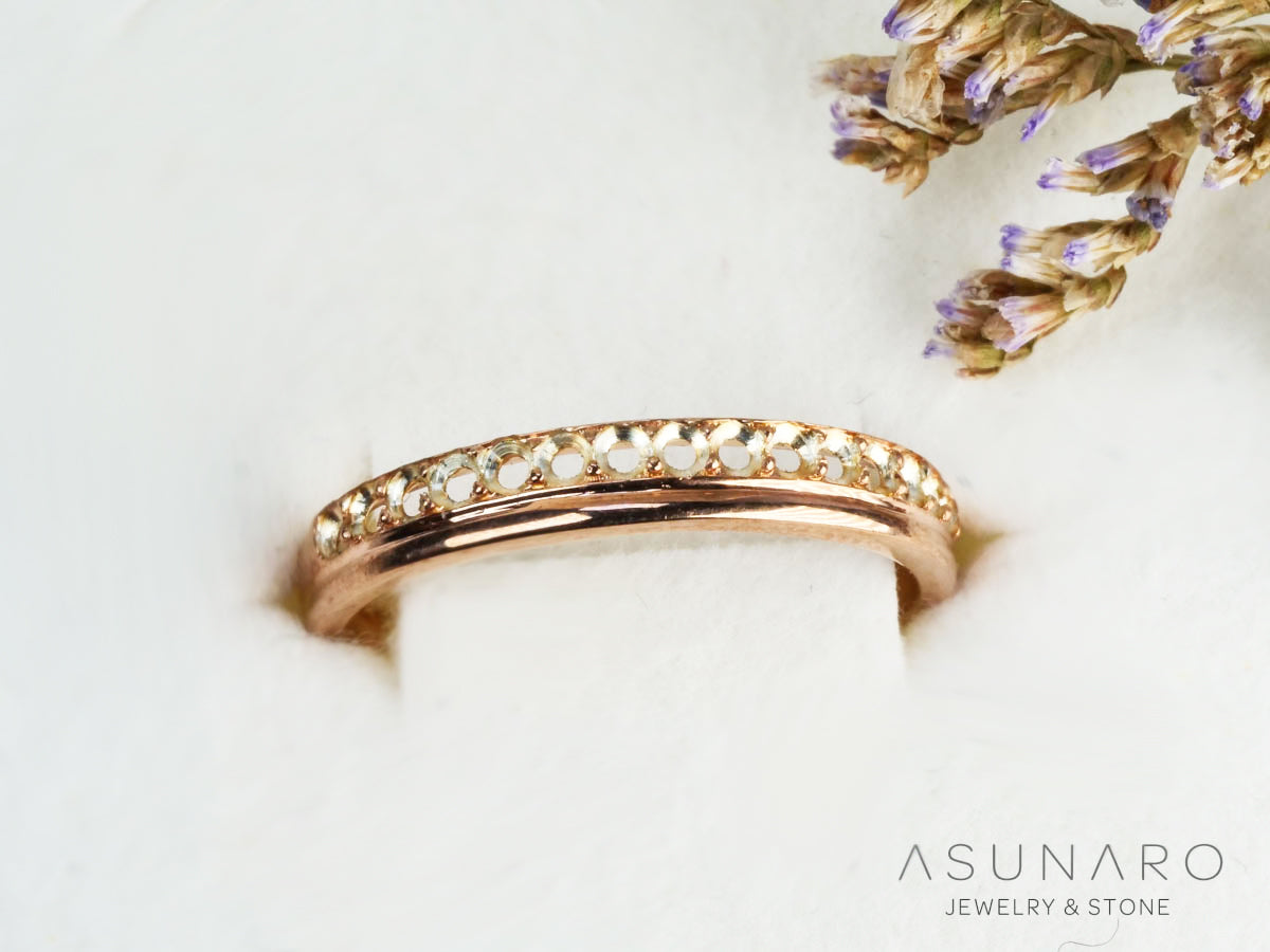 【お仕立て用】空枠番号：3343C　1.7mm用　リング枠　ハーフエタニティ【オーダージュエリー用】hpv