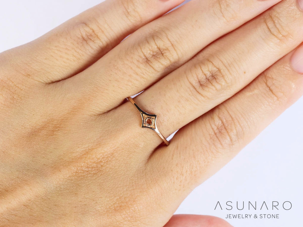 【お仕立て用】空枠番号：5505C・S208A　リング枠　ダイヤなし【オーダージュエリー用】