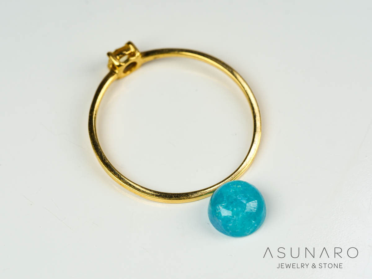 パライバトルマリン　カボション　 ブラジル産　1.05ct 【241106-2681】