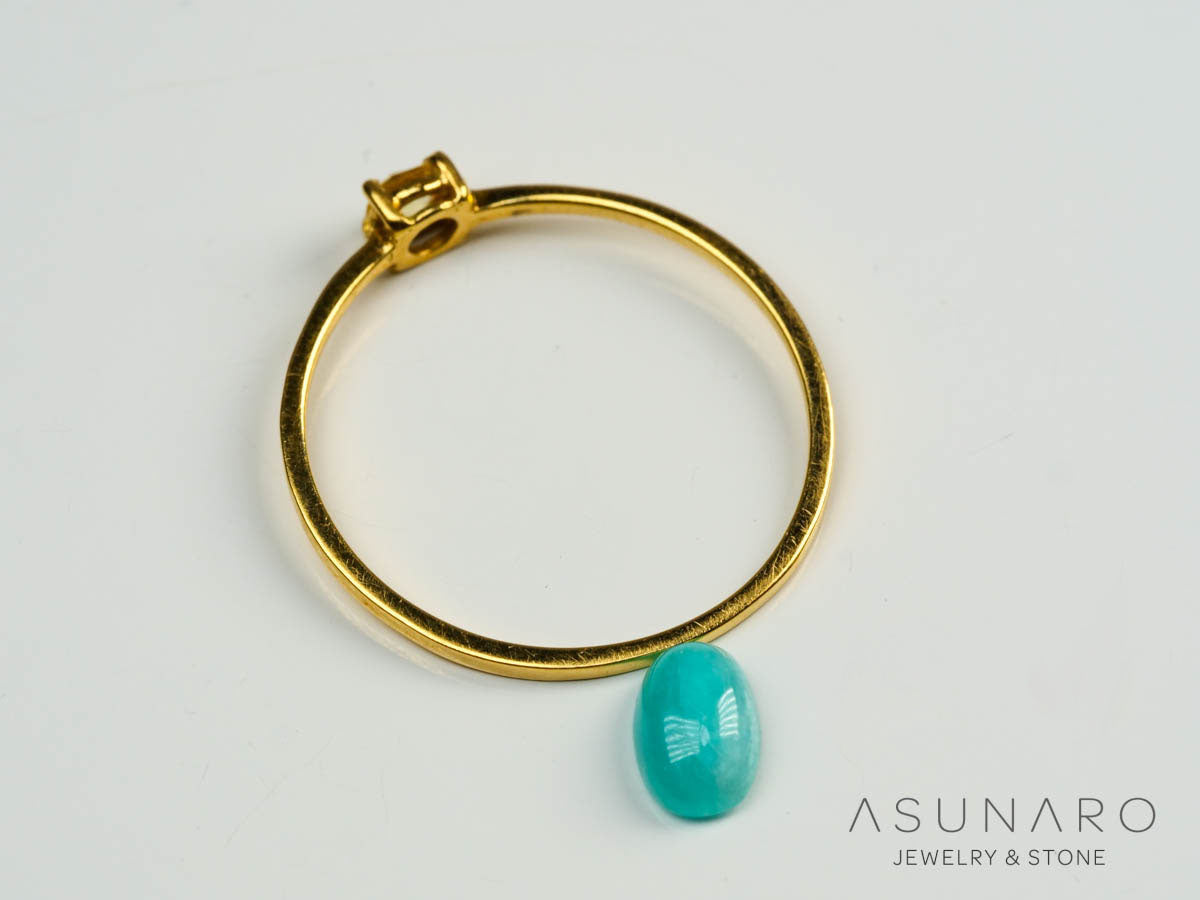 パライバトルマリン　カボション　 ブラジル産　0.89ct 【241106-2687】