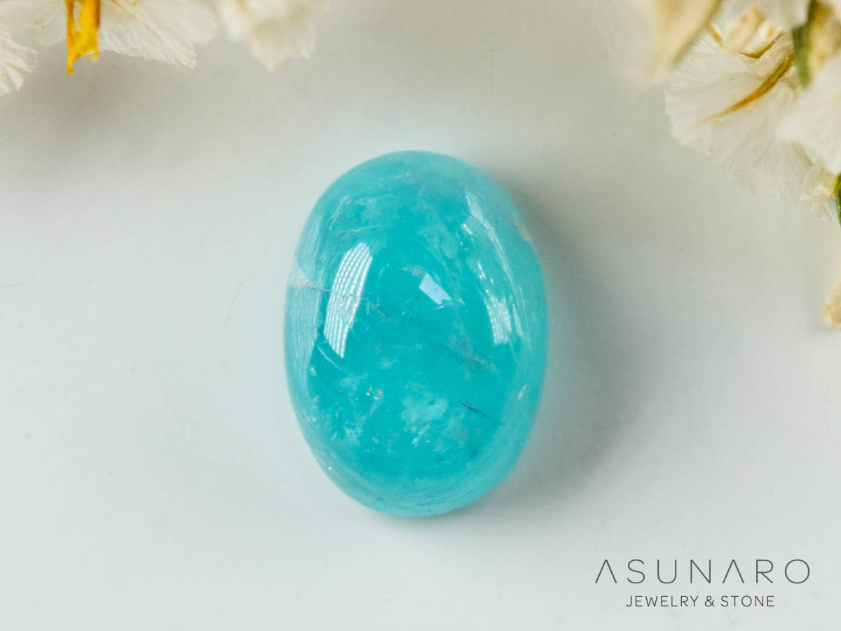 パライバトルマリン　カボション　 ブラジル産　0.95ct 【241106-2689】