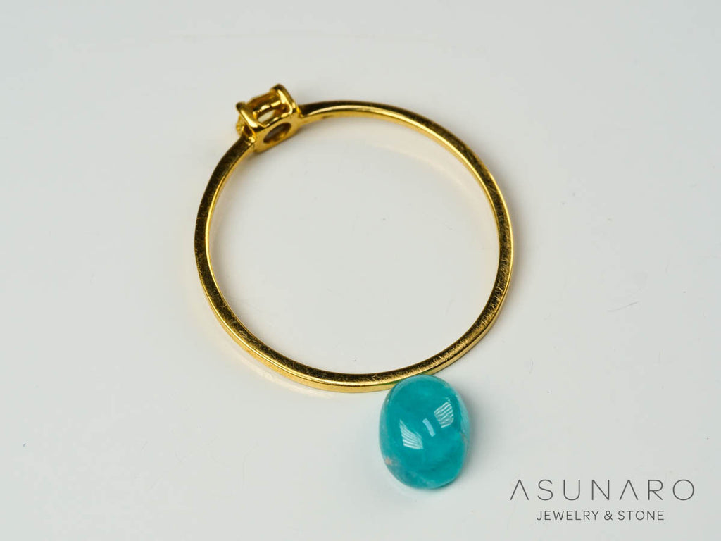 パライバトルマリン　カボション　 ブラジル産　0.95ct 【241106-2689】