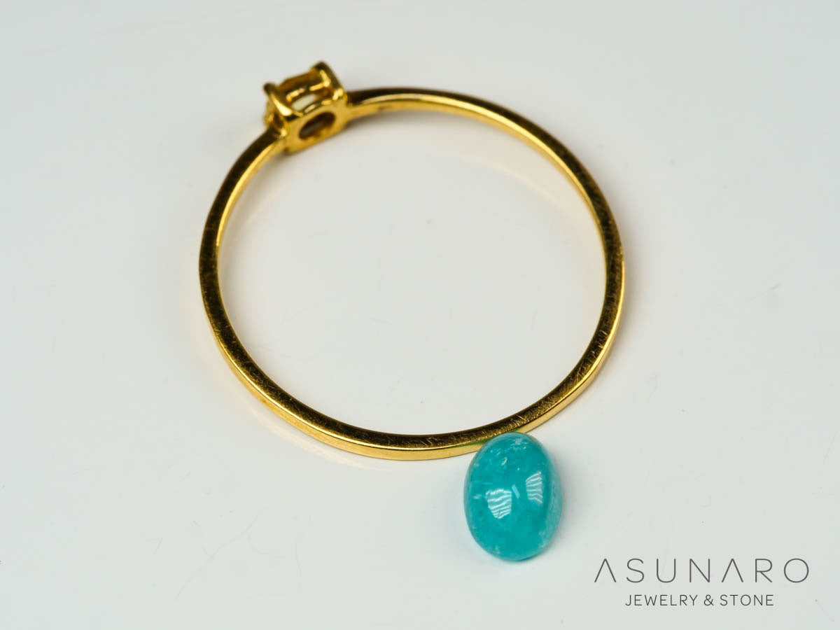 パライバトルマリン　カボション　 ブラジル産　0.51ct 【241106-2690】