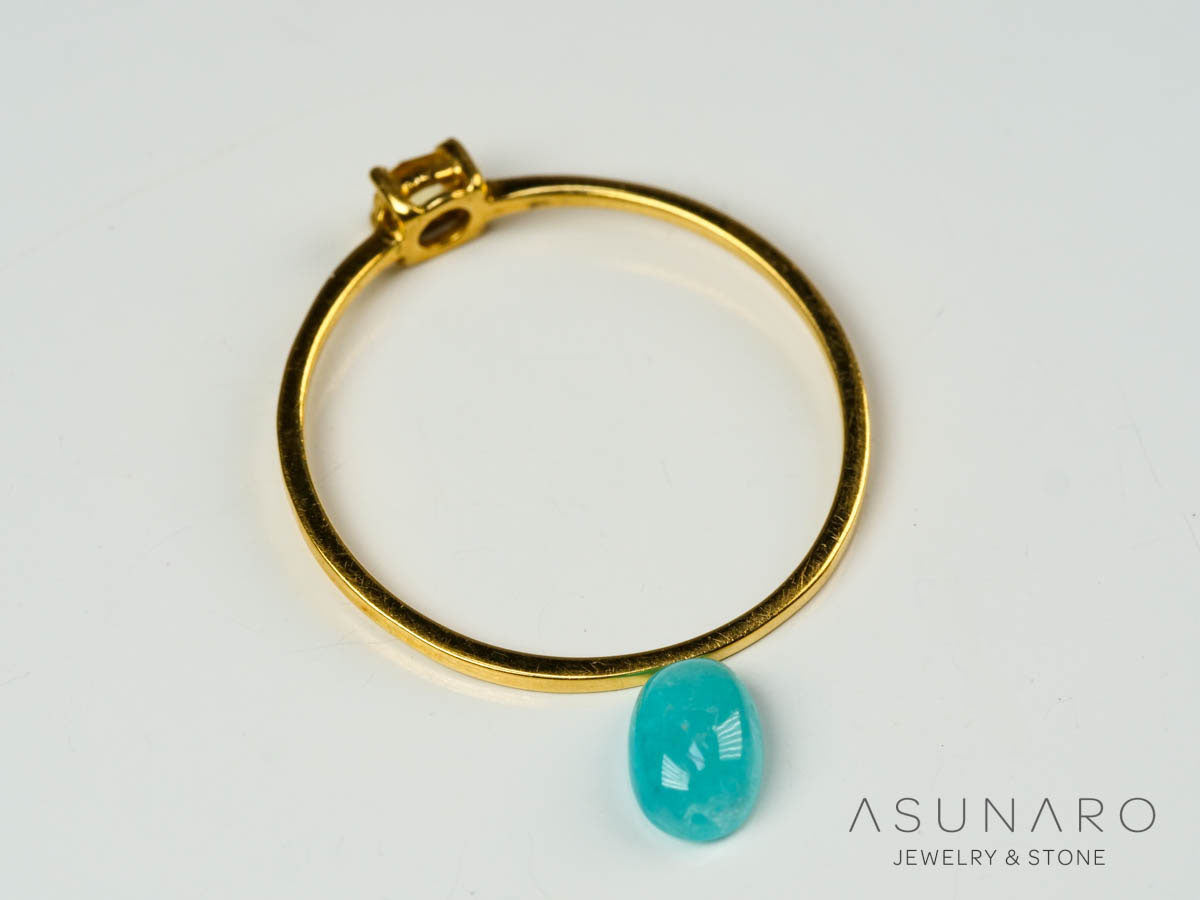 パライバトルマリン　カボション　 ブラジル産　0.52ct 【241106-2693】