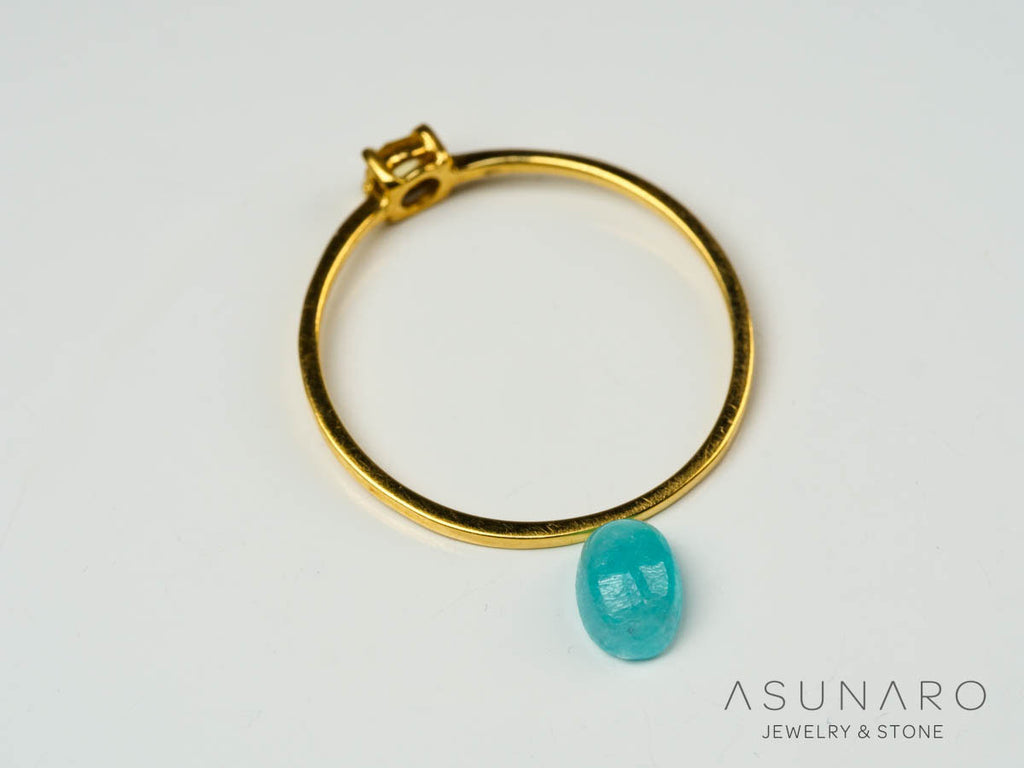 パライバトルマリン　カボション　 ブラジル産　0.54ct 【241106-2694】