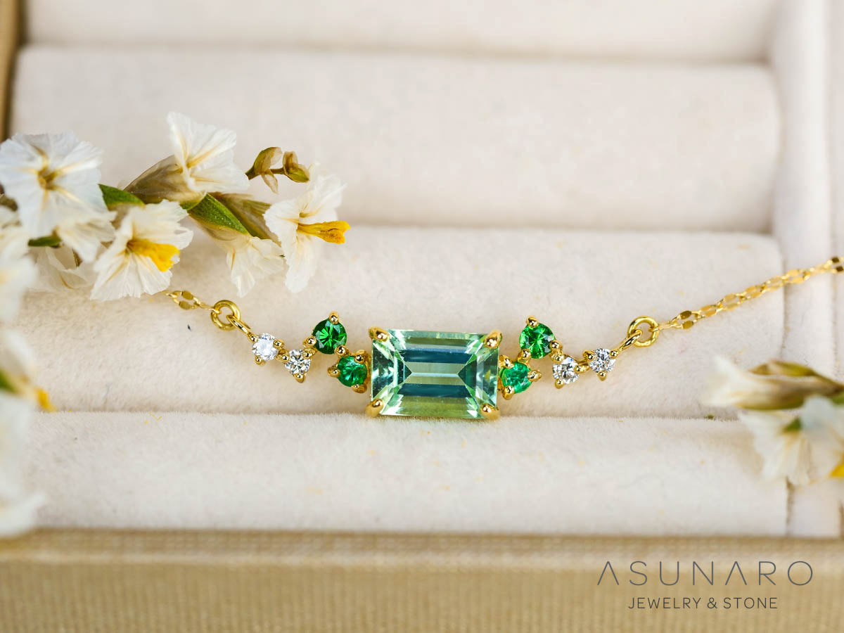 【お仕立て用】空枠番号：4786C　両吊りネックレス　ペンダントトップ枠【オーダージュエリー用