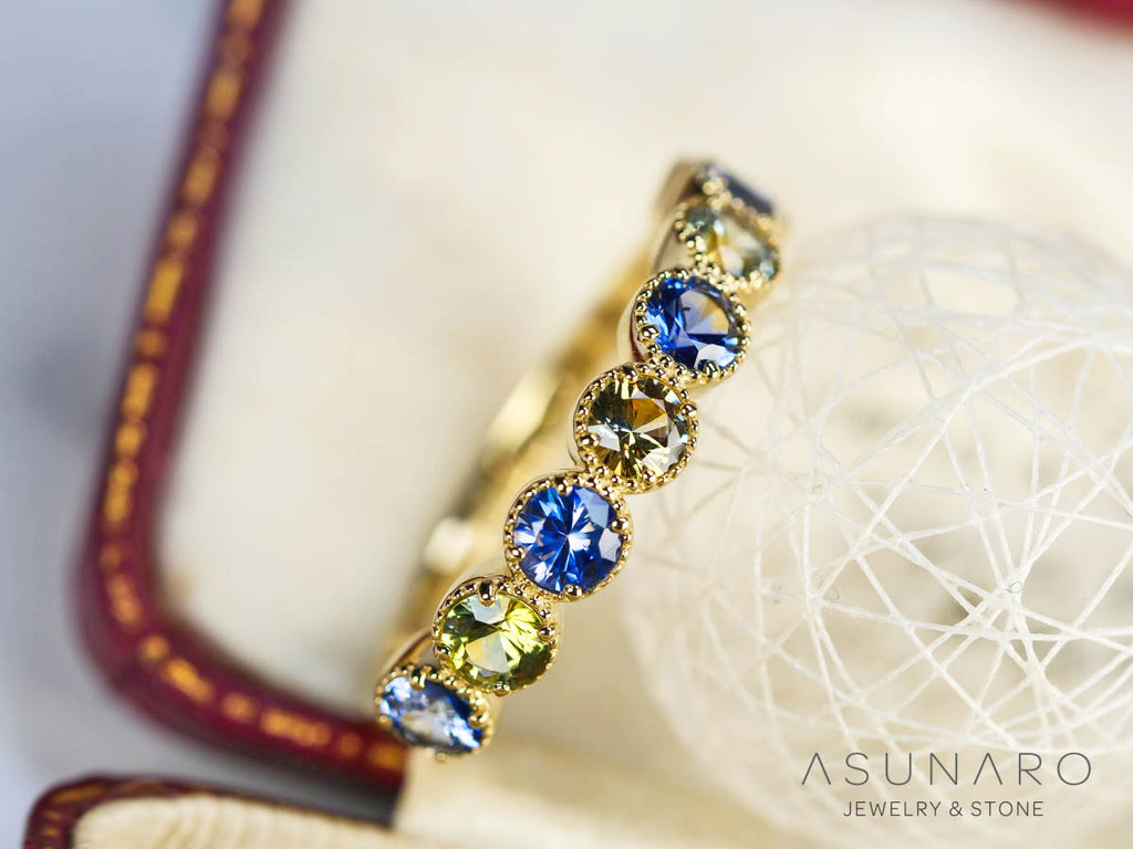 【お仕立て用】空枠番号：S48A　3.3mm用　リング枠　ハーフエタニティ【オーダージュエリー用】hpv