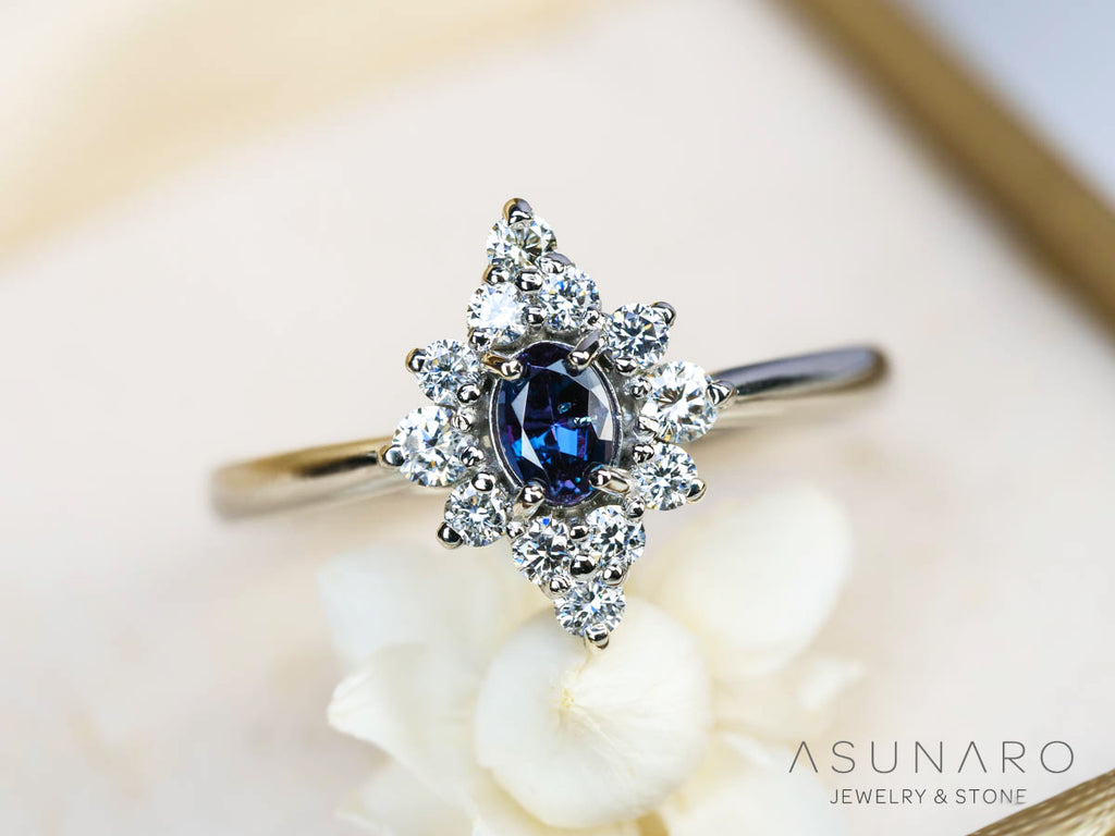 【お仕立て用】空枠番号：3073C　5×4mm用　リング枠　取り巻き【オーダージュエリー用】