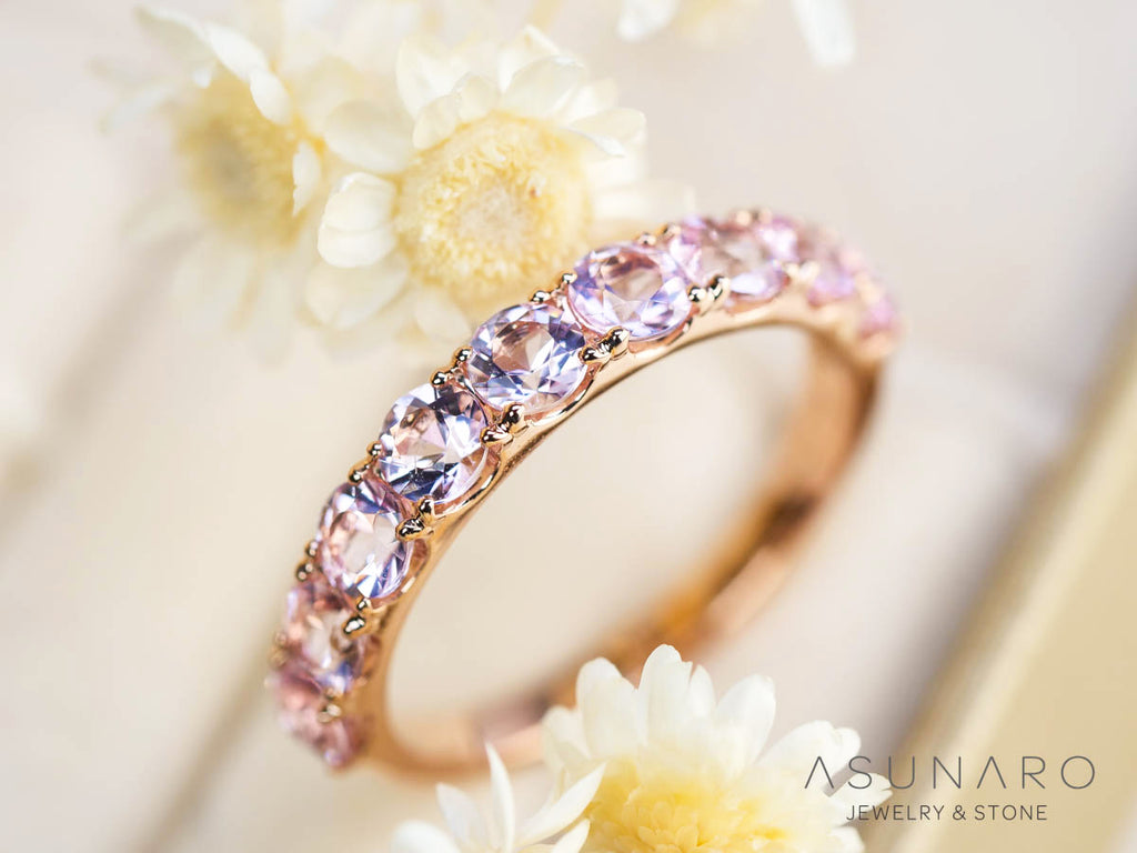 【お仕立て用】空枠番号：3266C　3.5mm用　リング枠　ハーフエタニティ【オーダージュエリー用】hpv