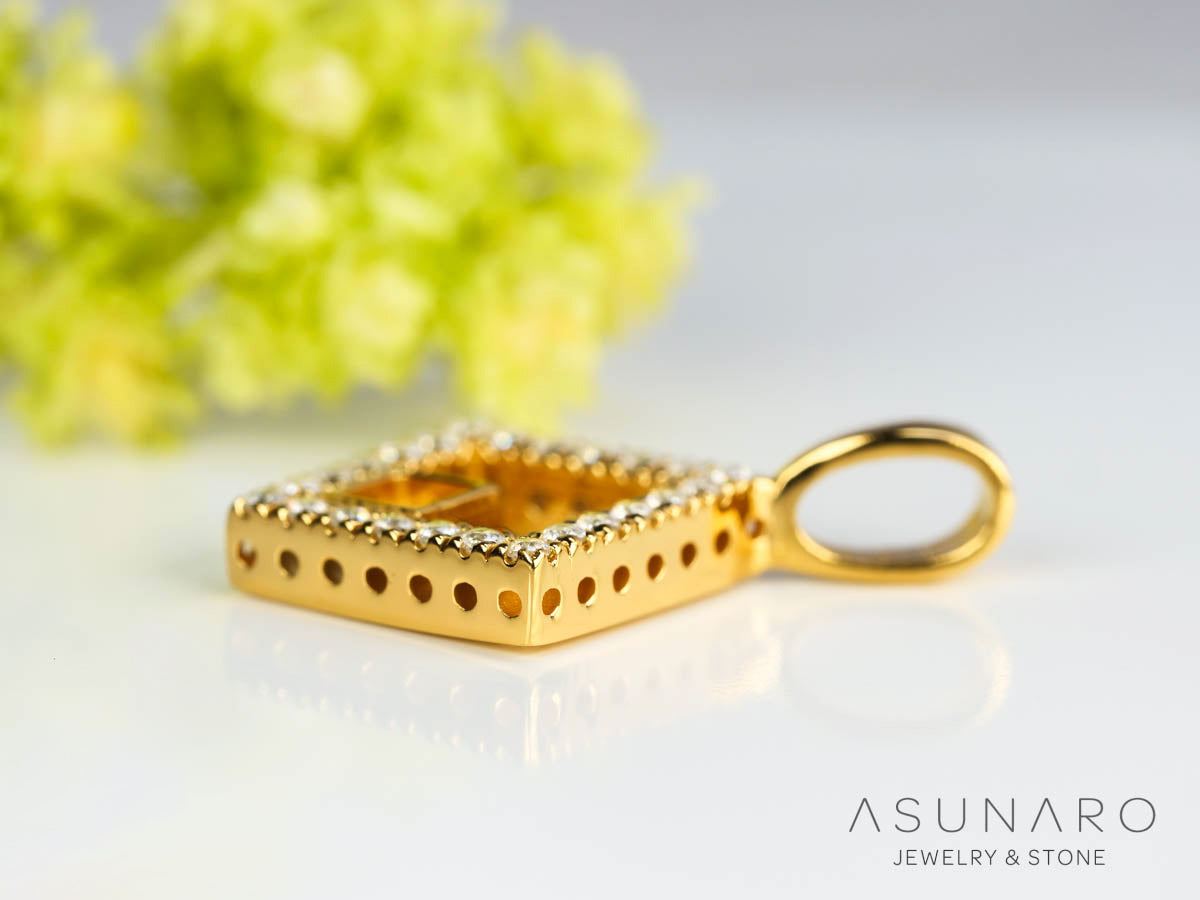 【お仕立て用】空枠番号：4121C　ペンダントトップ枠【オーダージュエリー用】