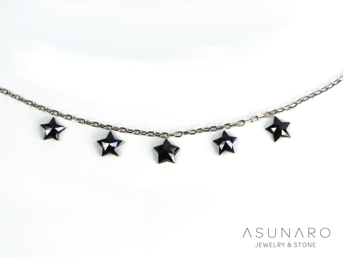 【4時間限定ゲリラ販売】5つの星を目指して🌟ブラックスター天然ダイヤモンド💎　約4mm【ltd2501141】特別販売
