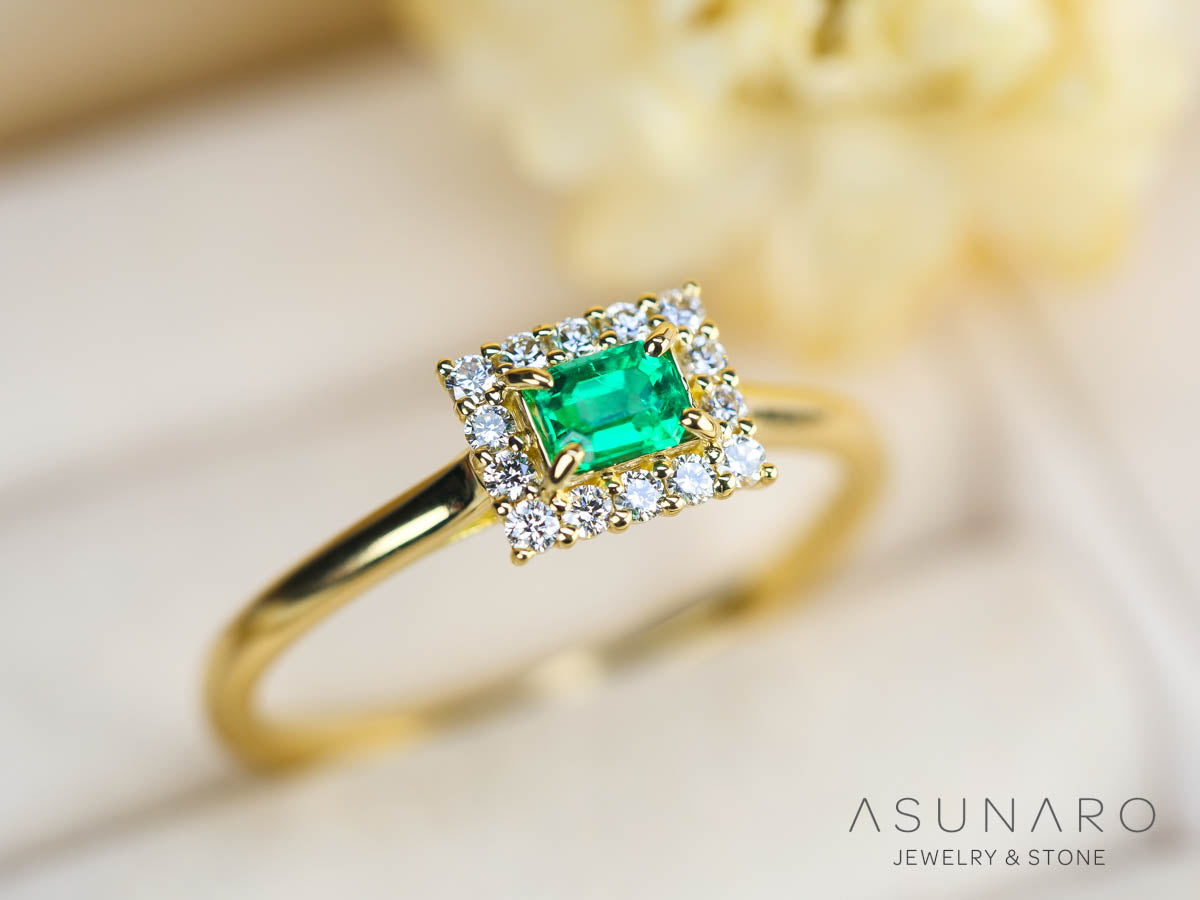 【お仕立て用】空枠番号：ASU-20　3×2mm用　リング枠　取り巻き【オーダージュエリー用】