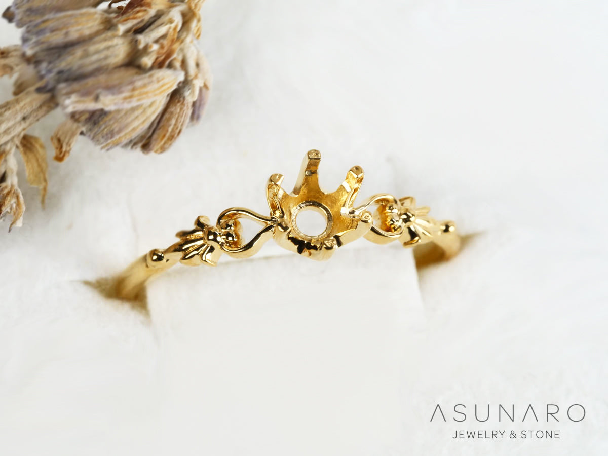 【お仕立て用】空枠番号：S244A　リング枠　ダイヤなし【オーダージュエリー用】