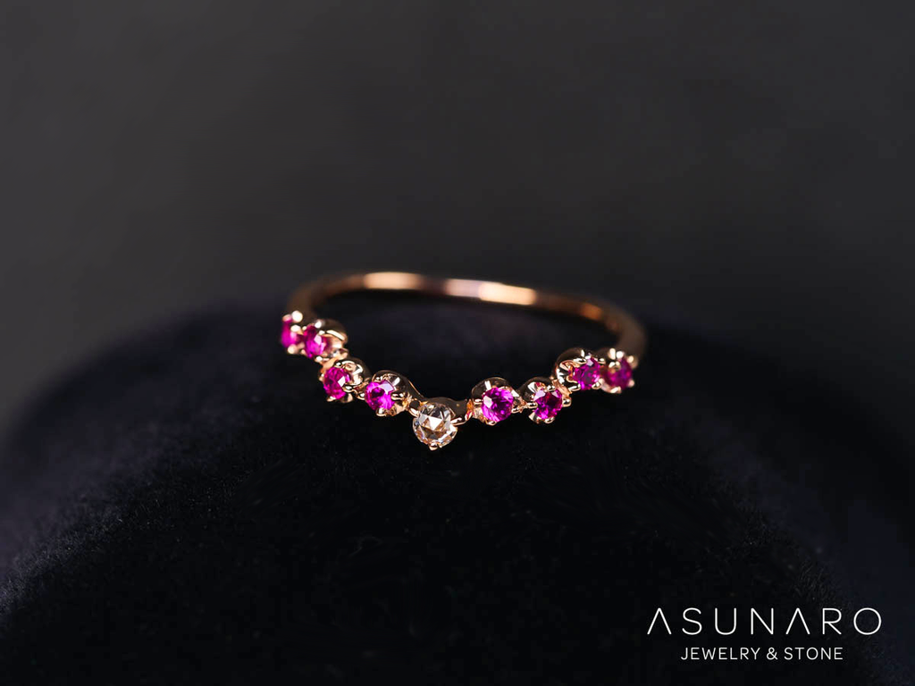 【お仕立て用】空枠番号：S37A　1.5mm用　リング枠　ハーフエタニティ【オーダージュエリー用】hpv