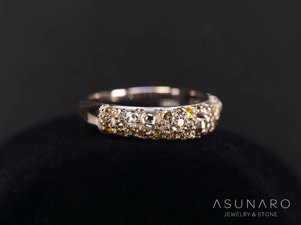 【お仕立て用】空枠番号：5114C　リング枠　パヴェ【オーダージュエリー用】hpv