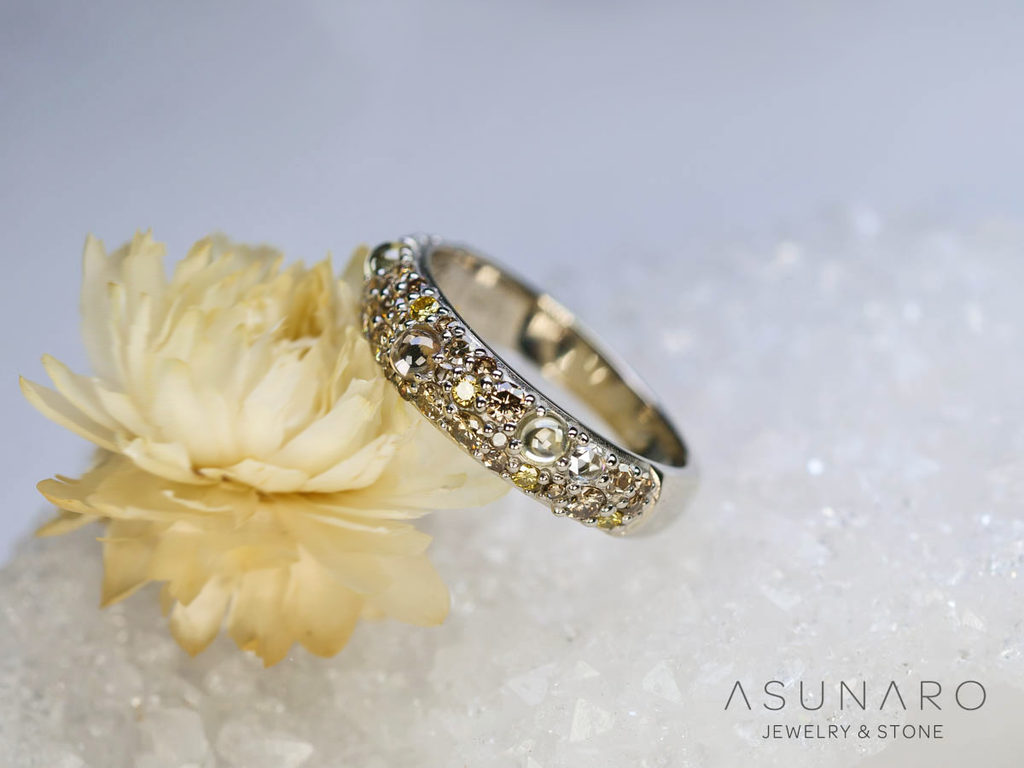 【お仕立て用】空枠番号：5114C　リング枠　パヴェ【オーダージュエリー用】hpv