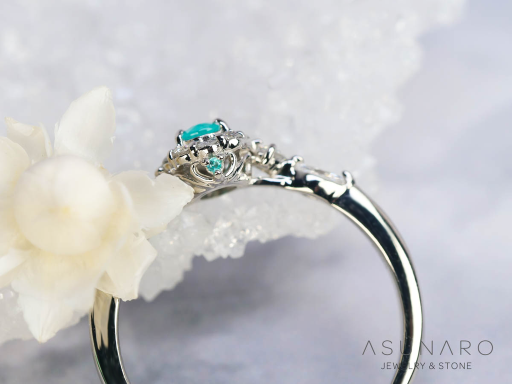 【お仕立て用】空枠番号：551G　3.5×2.5mm用　リング枠　取り巻き【オーダージュエリー用】