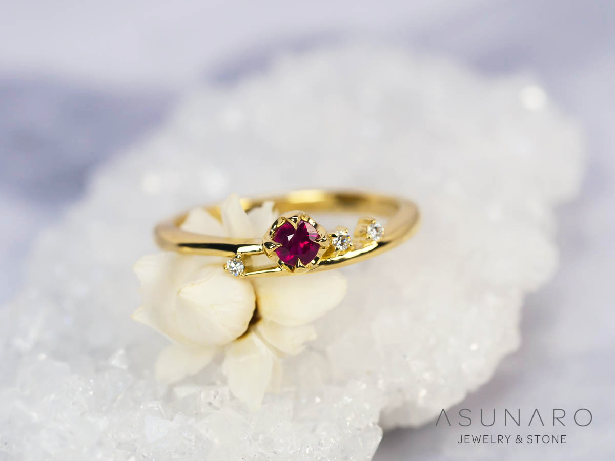 【お仕立て用】空枠番号：ASU-11　リング枠【オーダージュエリー用】