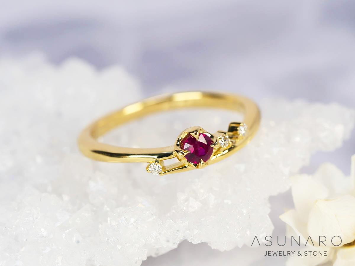 【お仕立て用】空枠番号：ASU-11　リング枠【オーダージュエリー用】