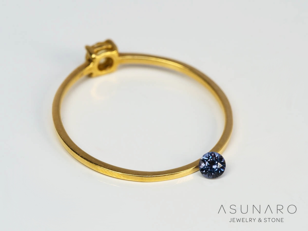 ベキリーブルーガーネット　ラウンドカット　 マダガスカル産　0.10ct【250311-2907】