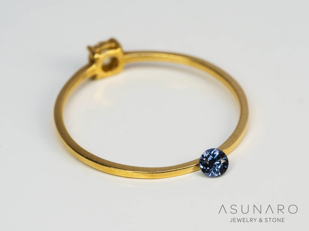 ベキリーブルーガーネット　ラウンドカット　 マダガスカル産　0.09ct【250311-2909】