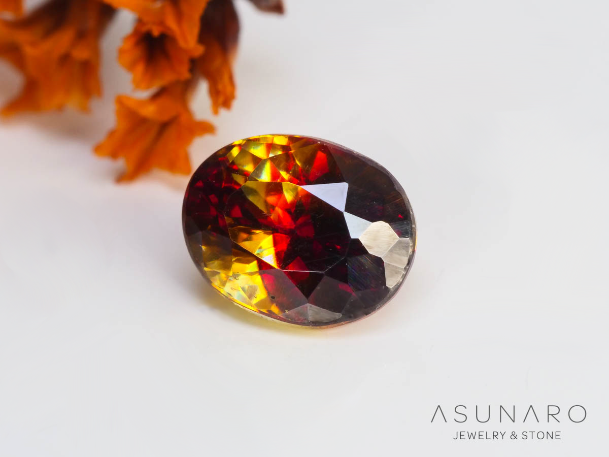 バイカラースファレライト オーバルカット スペイン産 1.34ct【250324-2917】