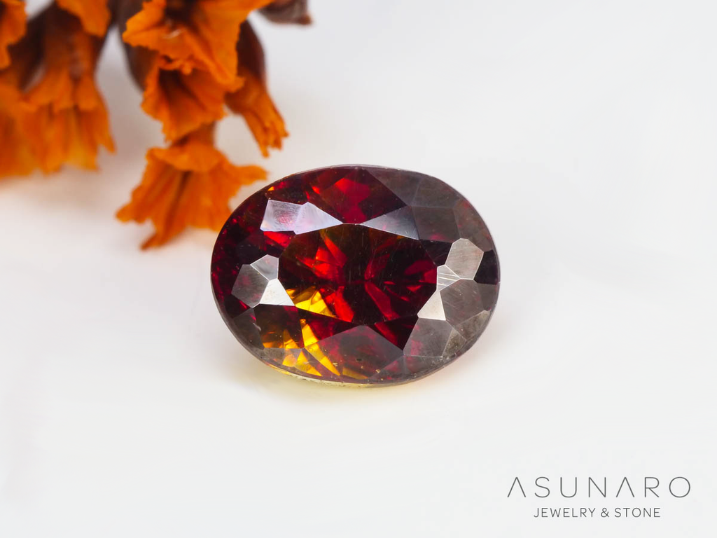 バイカラースファレライト オーバルカット スペイン産 1.34ct【250324-2917】