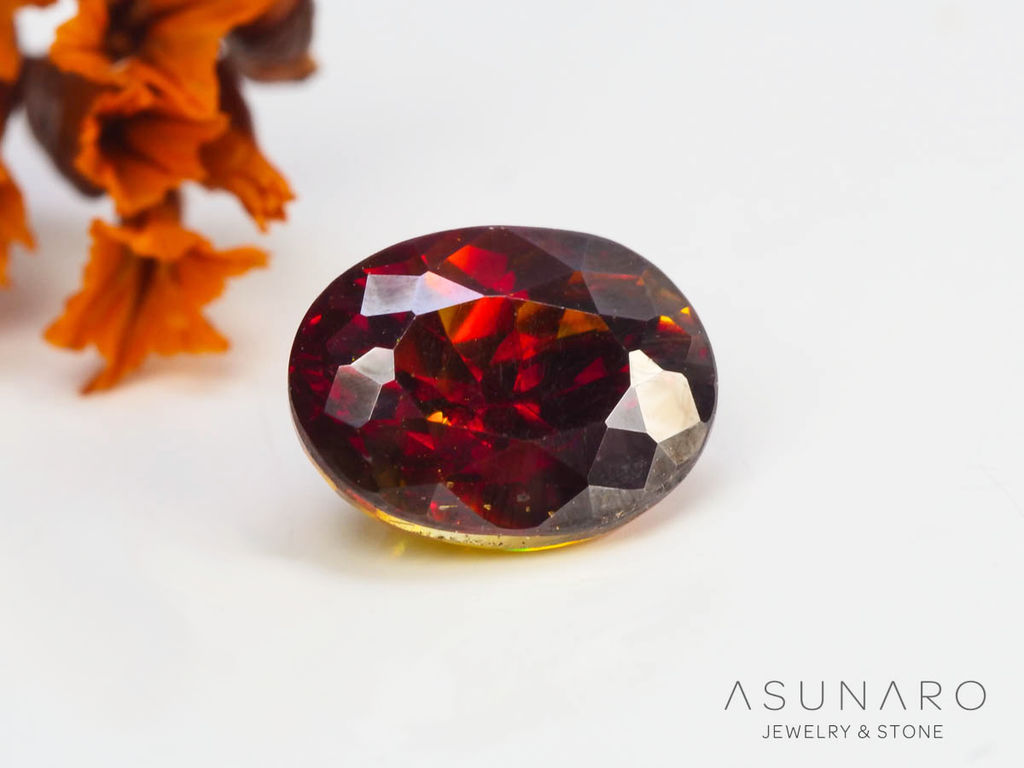 バイカラースファレライト オーバルカット スペイン産 1.34ct【250324-2917】