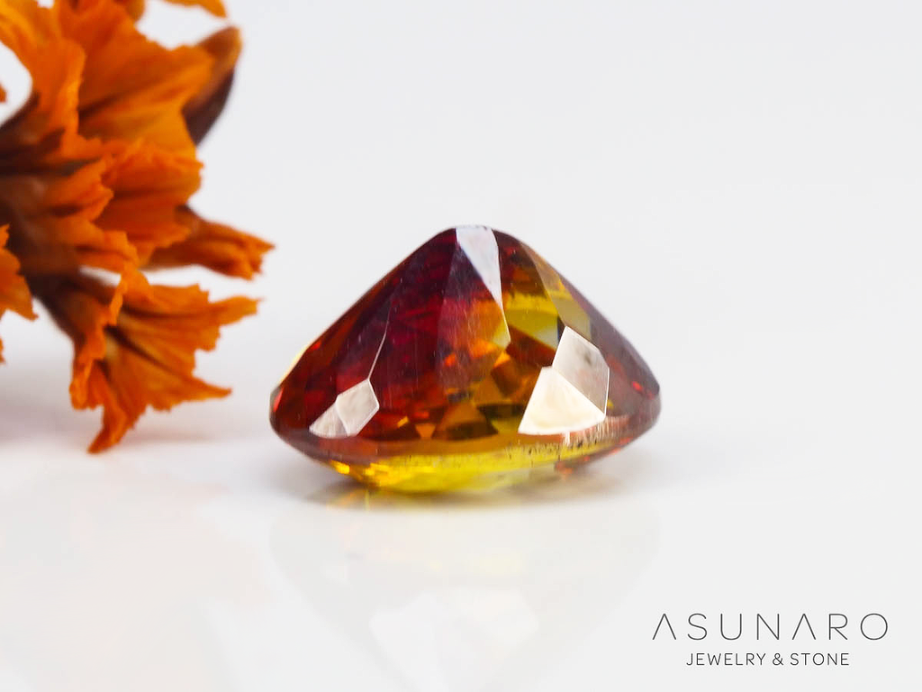 バイカラースファレライト オーバルカット スペイン産 1.34ct【250324-2917】