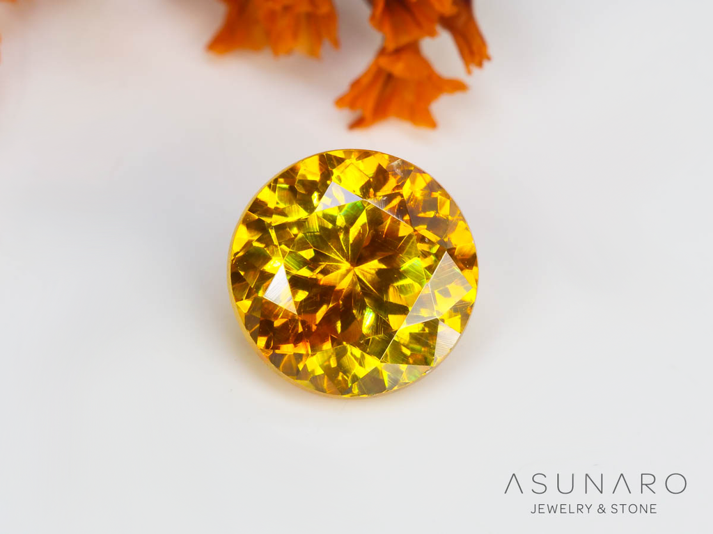 バイカラースファレライト ラウンドカット スペイン産 1.81ct【250324-2918】