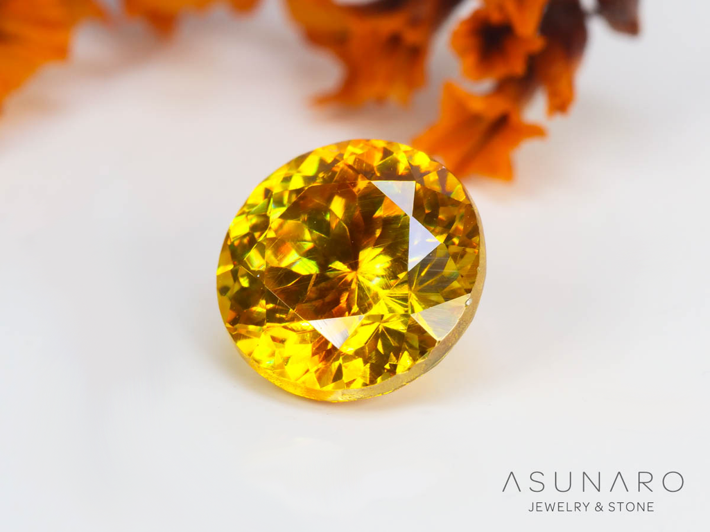 バイカラースファレライト ラウンドカット スペイン産 1.81ct【250324-2918】