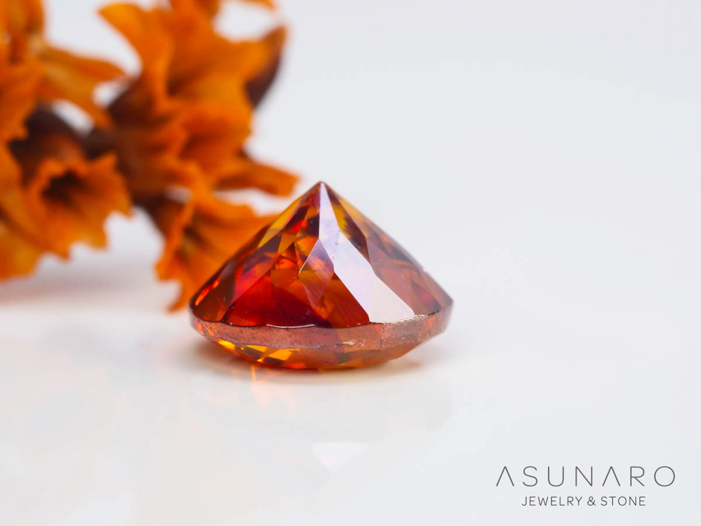 バイカラースファレライト ラウンドカット スペイン産 1.40ct【250324-2919】