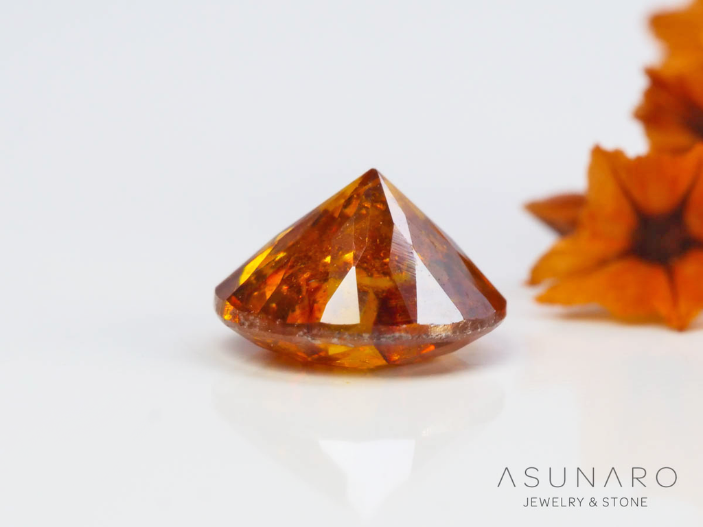 バイカラースファレライト ラウンドカット スペイン産 0.85ct【250324-2923】