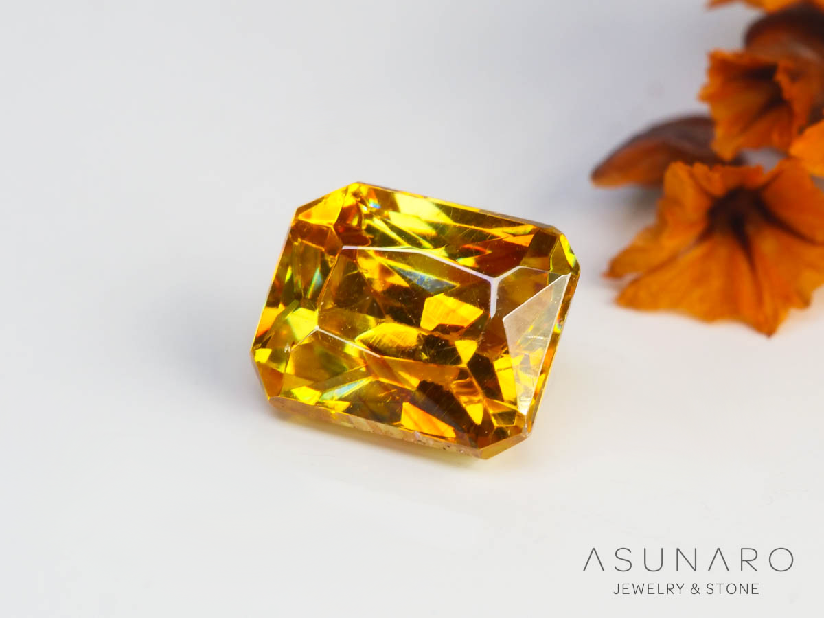 バイカラースファレライト クッションカット スペイン産 1.05ct【250324-2926】