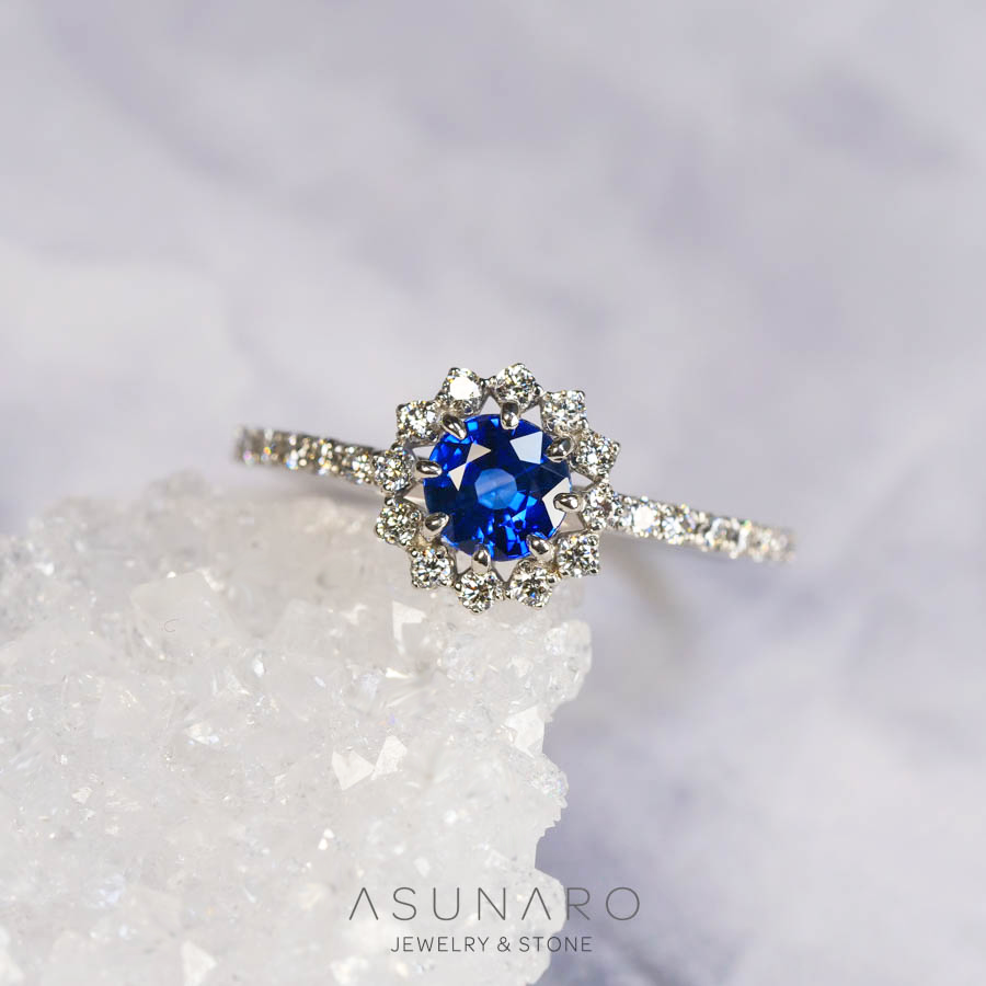 【お仕立て用】空枠番号：ASU-17　4-5mm用　リング枠　取り巻き【オーダージュエリー用】