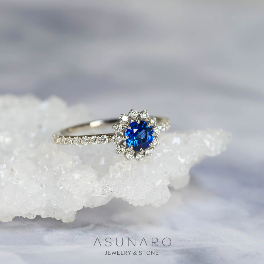 【お仕立て用】空枠番号：ASU-17　4-5mm用　リング枠　取り巻き【オーダージュエリー用】