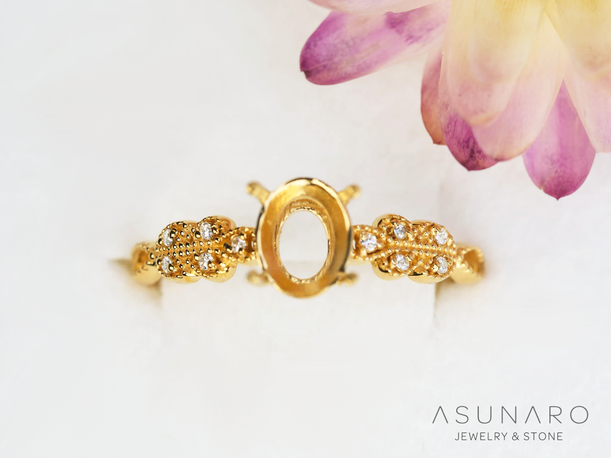 【お仕立て用】空枠番号：5189C　リング枠【オーダージュエリー用】