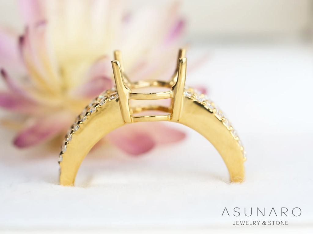 【お仕立て用】空枠番号：3554C　リング枠【オーダージュエリー用】