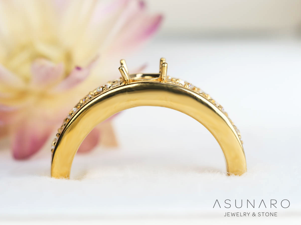 【お仕立て用】空枠番号：1351C　リング枠【オーダージュエリー用】