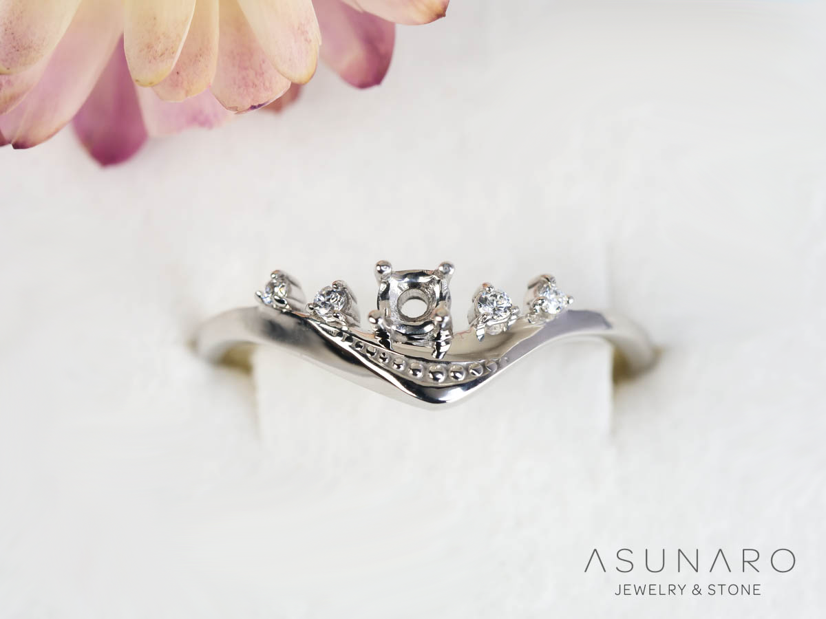 【お仕立て用】空枠番号：S255A　リング枠【オーダージュエリー用】