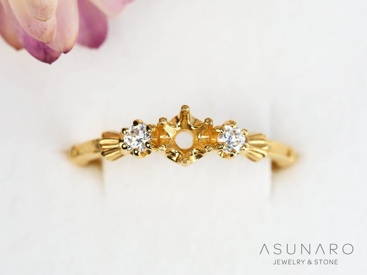 【お仕立て用】空枠番号：S258A　リング枠【オーダージュエリー用】