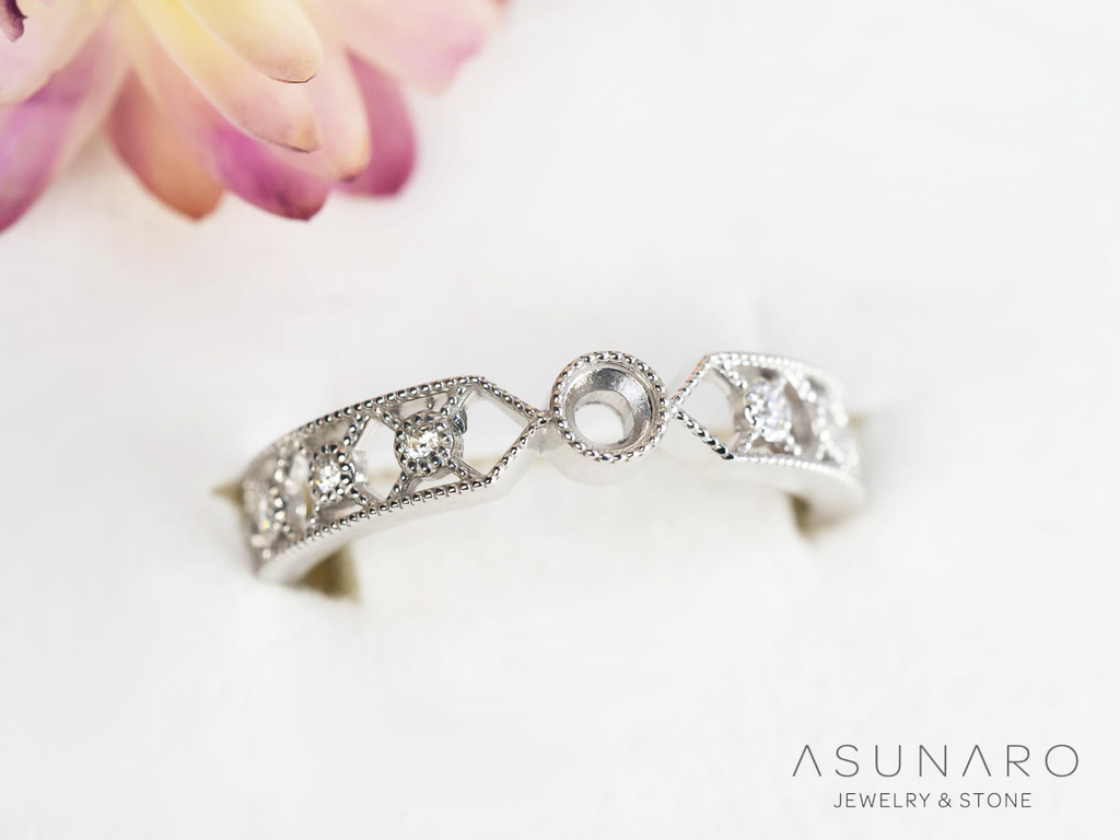 【お仕立て用】空枠番号：3517C　リング枠【オーダージュエリー用】