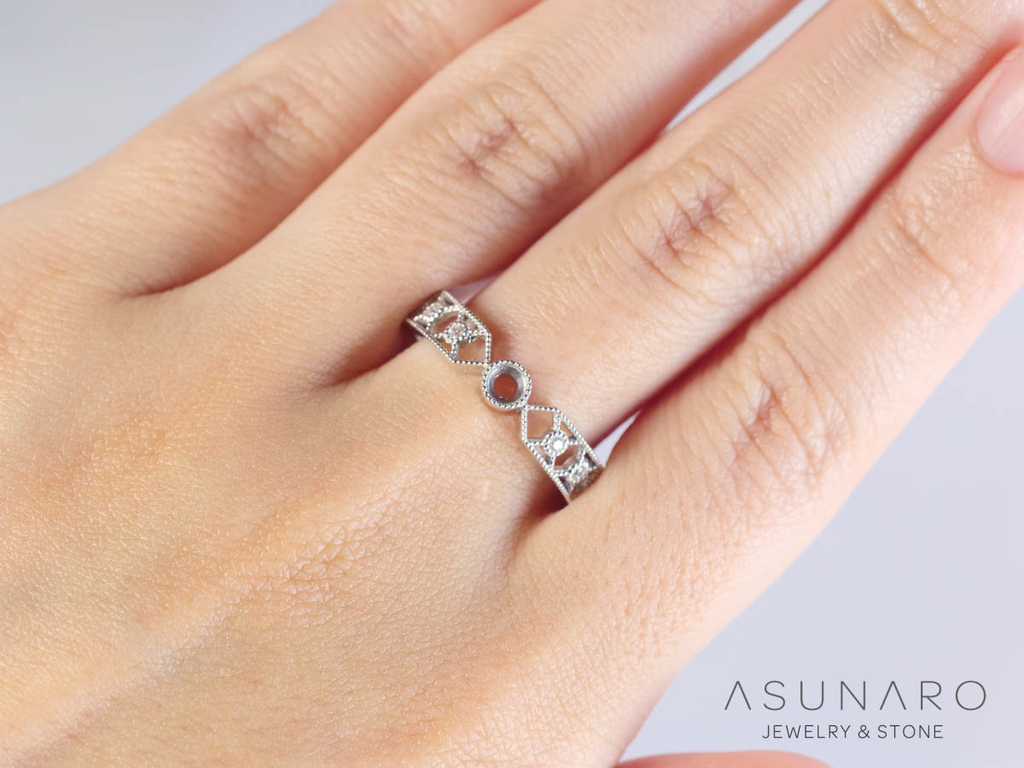 【お仕立て用】空枠番号：3517C　リング枠【オーダージュエリー用】