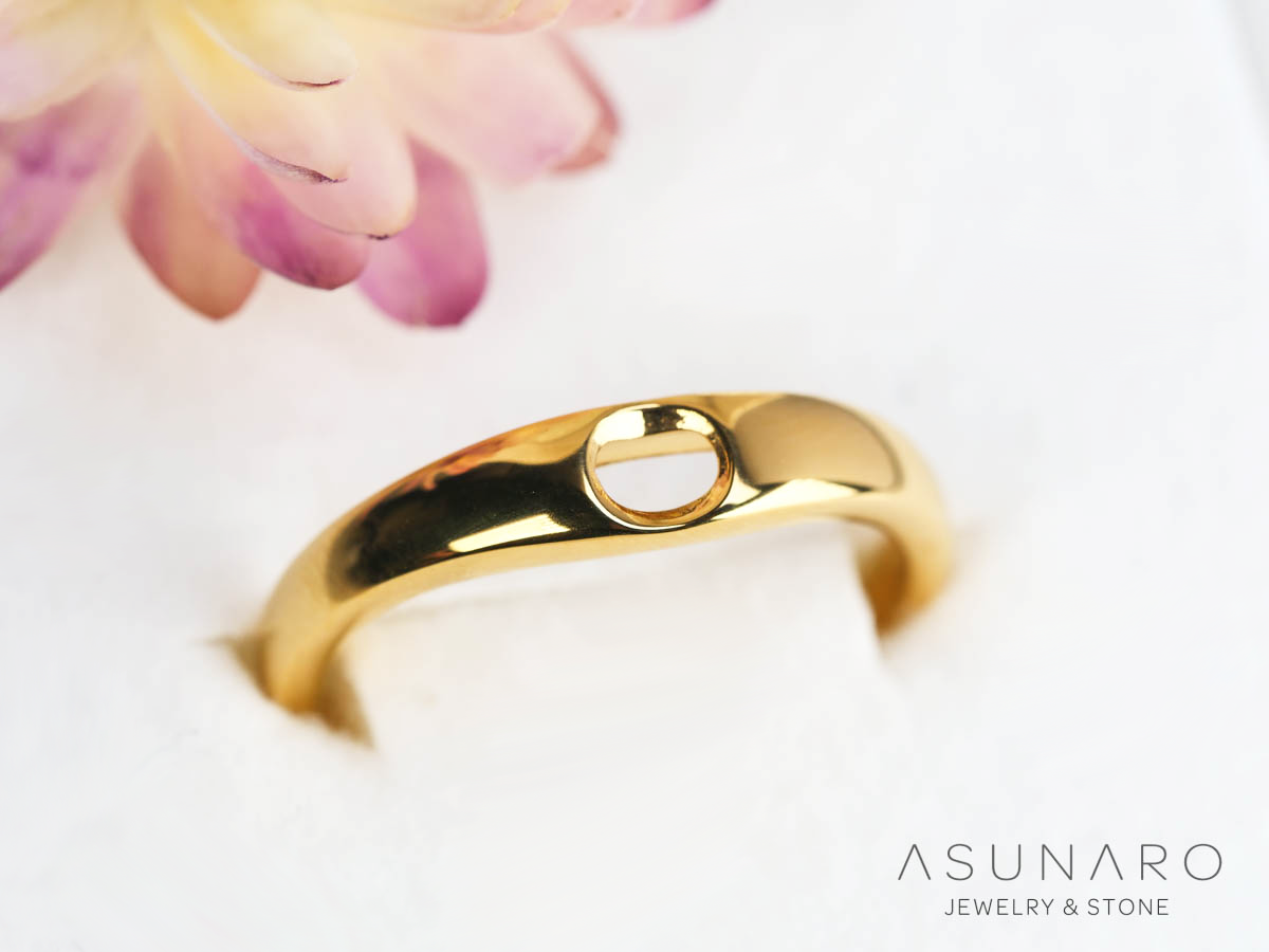 【お仕立て用】空枠番号：3477C　リング枠　ダイヤなし【オーダージュエリー用】